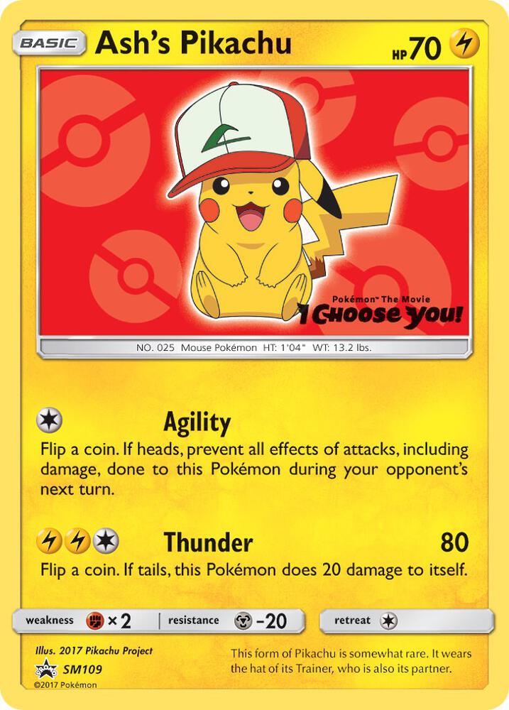 Image for Ash's Pikachu - SM109 (SM109) (SMP) - Pokemon
