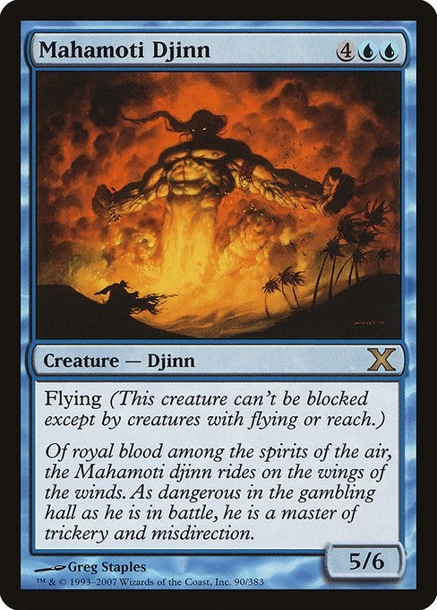 Image for Mahamoti Djinn (90) (10E) - Magic: The Gathering