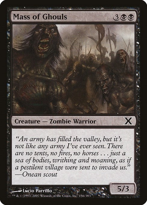 Image for Mass of Ghouls (156) (10E) - Magic: The Gathering