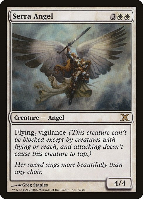 Image for Serra Angel (39) (10E) - Magic: The Gathering