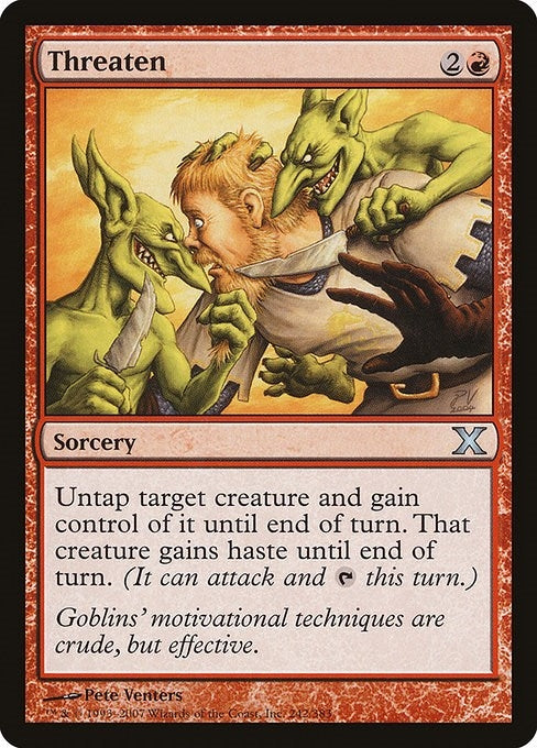 Image for Threaten (242) (10E) - Magic: The Gathering