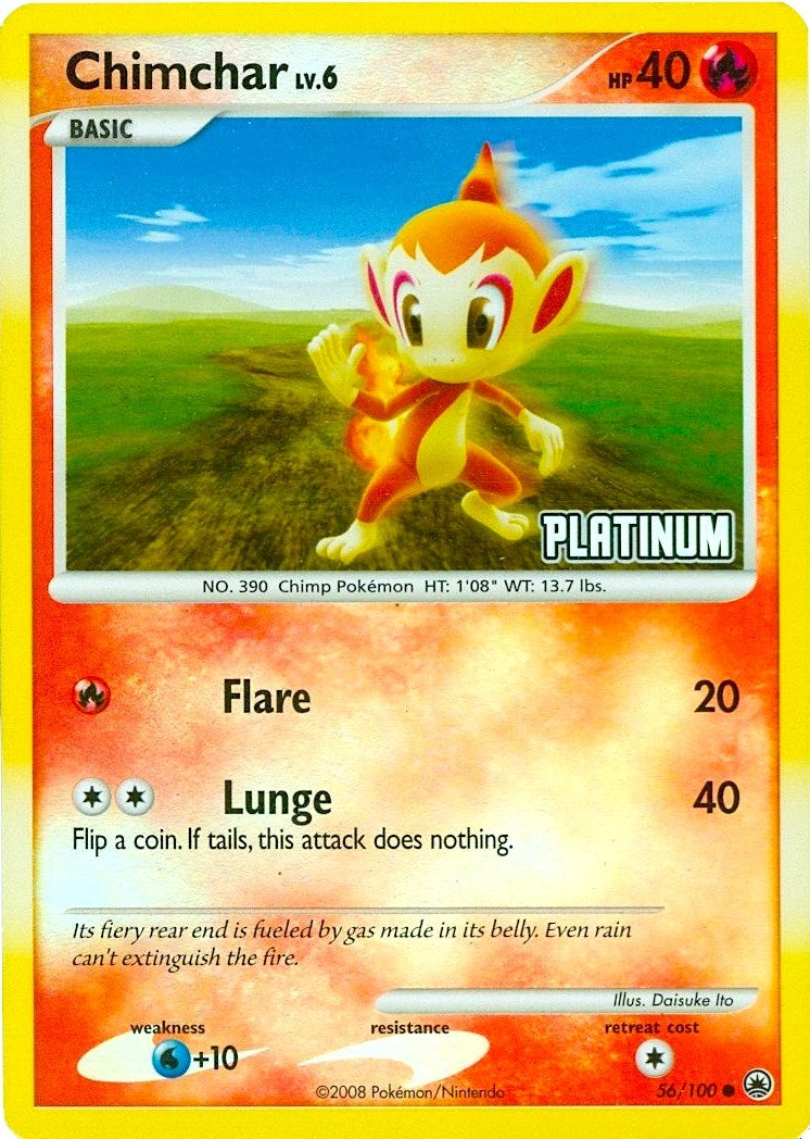 Image for Chimchar - 56/100 [Platinum] (056/100) (BKP) - Pokemon