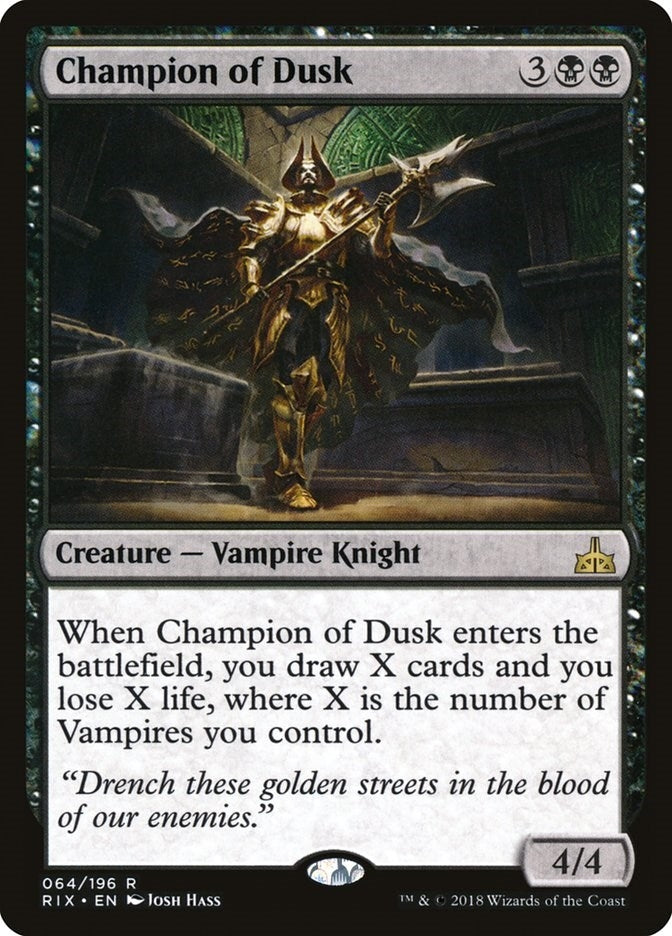 Image for Champion of Dusk (64) (RIX) - Magic: The Gathering