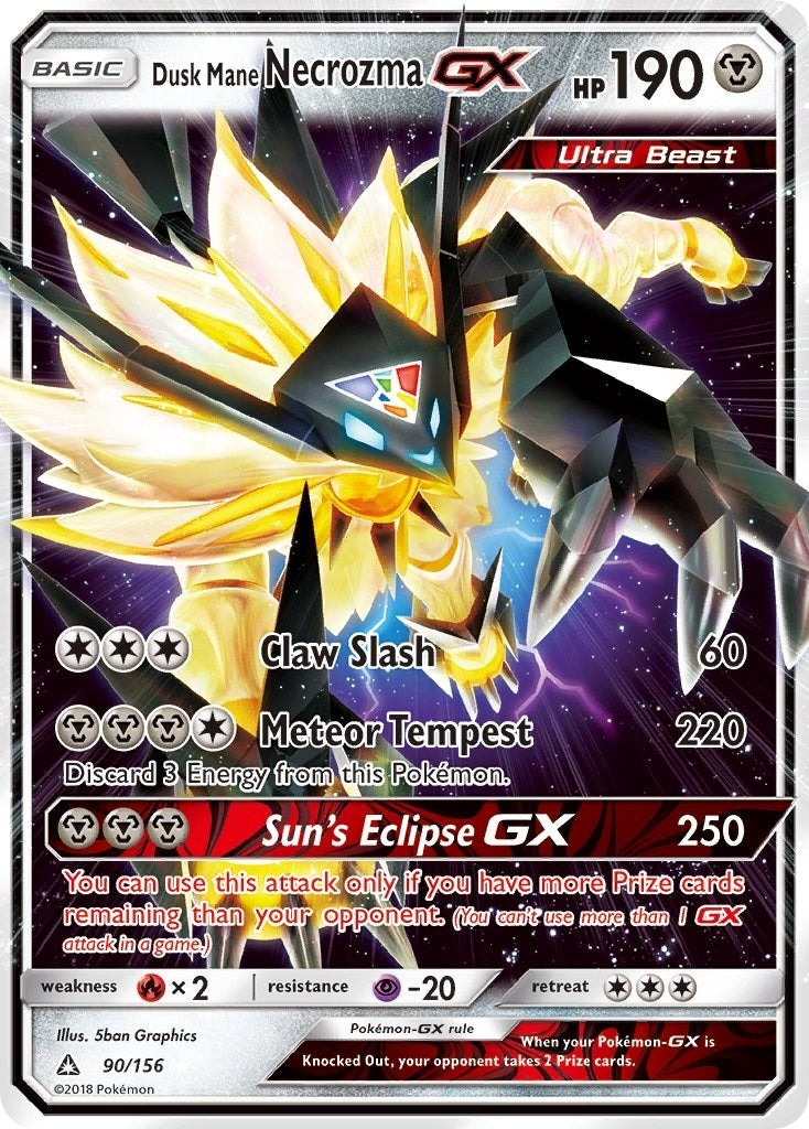Image for Dusk Mane Necrozma GX (90/156) (SM05) - Pokemon