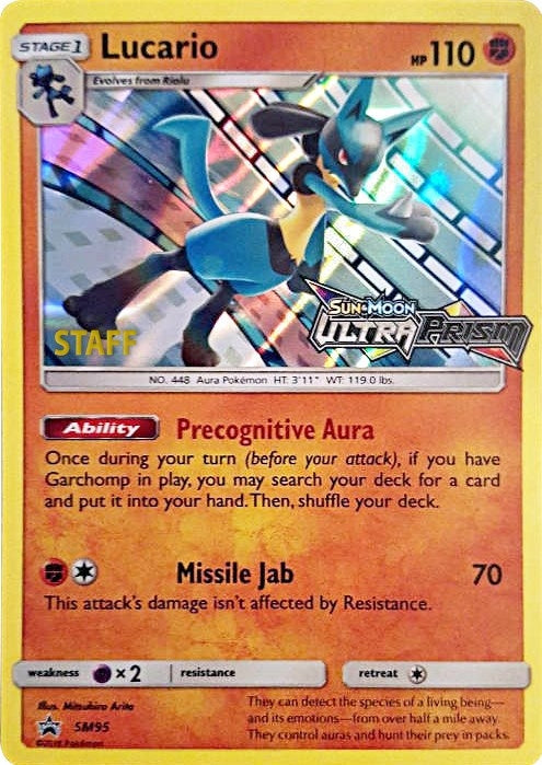 Image for Lucario - SM95 (Prerelease) [Staff] (SM95) (SMP) - Pokemon