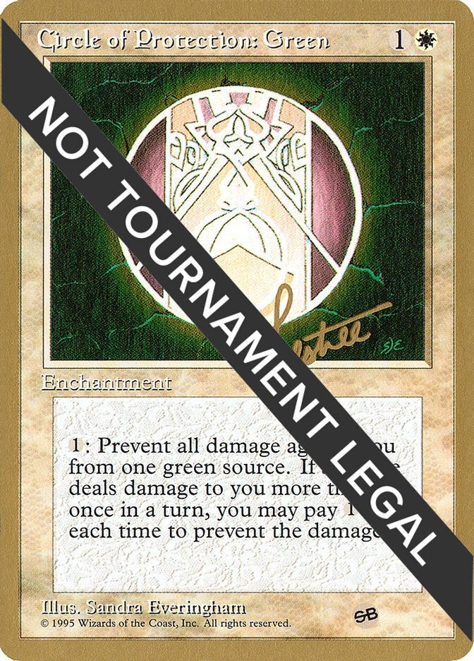 Image for Circle of Protection: Green - 1996 Bertrand Lestree (4ED) (SB) - Magic: The Gathering