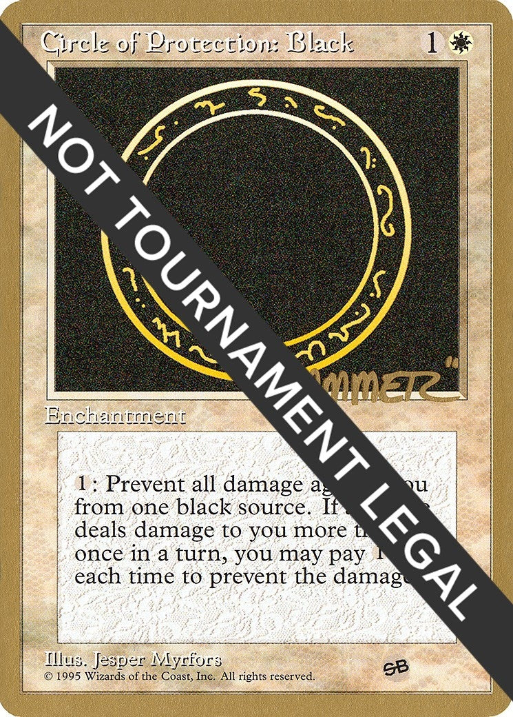 Image for Circle of Protection: Black - 1996 Shawn "Hammer" Regnier (4ED) (SB) (WCD) - Magic: The Gathering