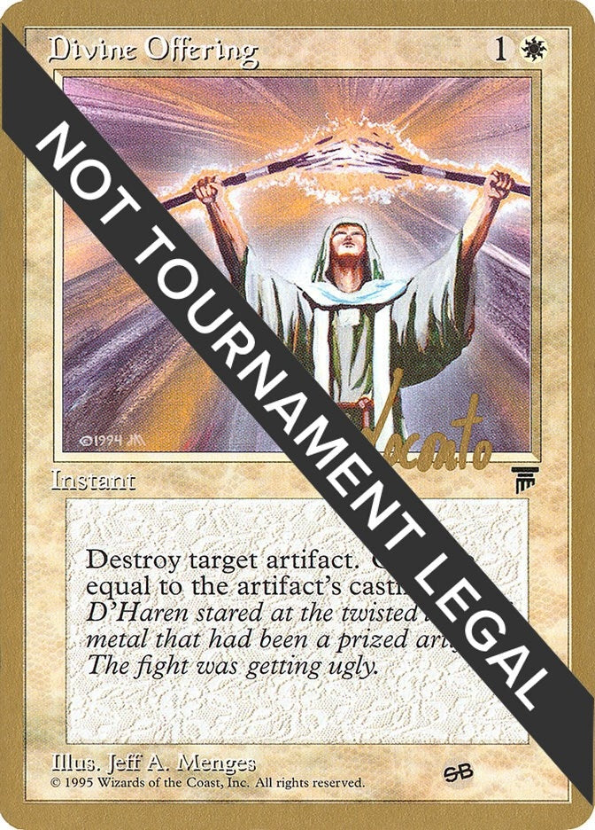 Image for Divine Offering - 1996 Shawn "Hammer" Regnier (LEG) (SB) - Magic: The Gathering