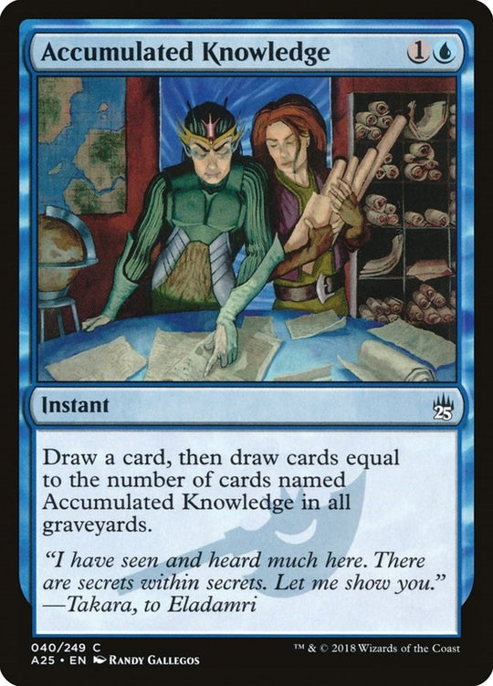 Image for Accumulated Knowledge (40) (A25) - Magic: The Gathering