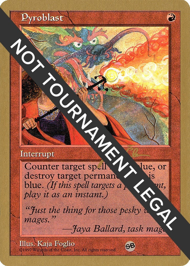 Image for Pyroblast - 1997 Jakub Slemr (5ED) (SB) (WCD) - Magic: The Gathering