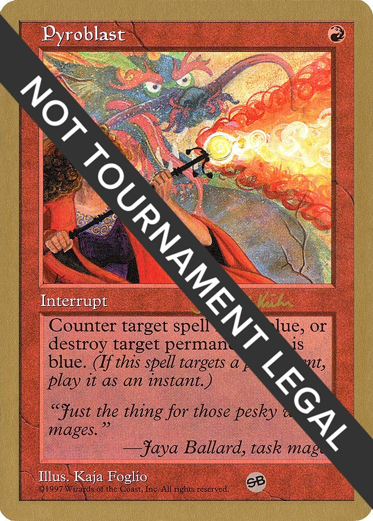 Image for Pyroblast - 1997 Janosch Kuhn (5ED) (SB) - Magic: The Gathering