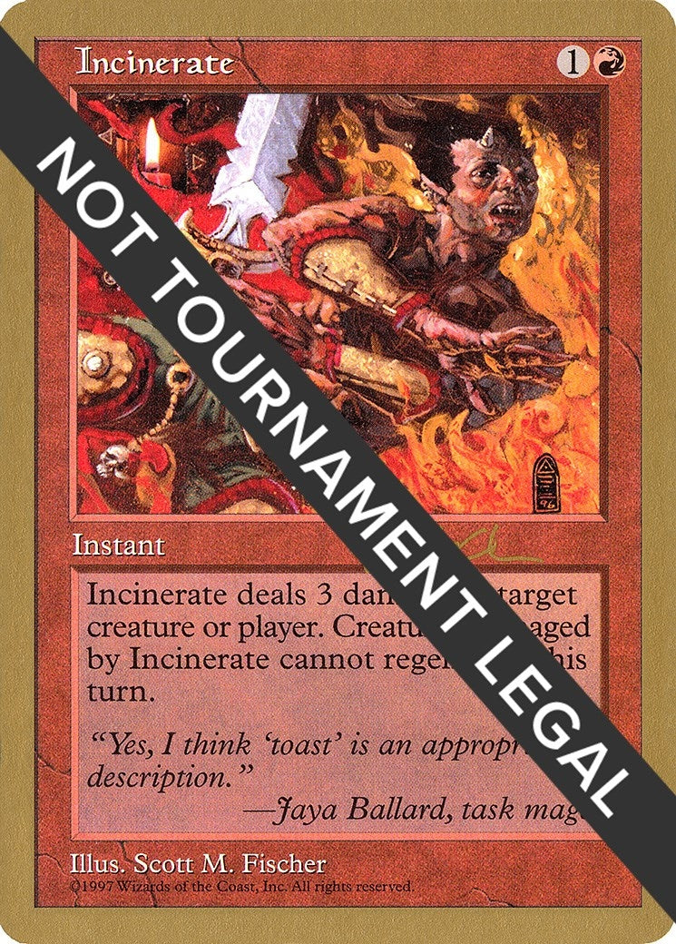Image for Incinerate - 1997 Paul McCabe (5ED) (WCD) - Magic: The Gathering