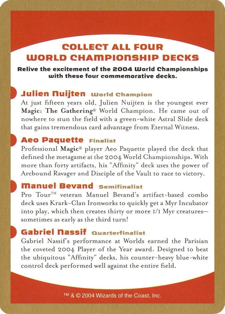 Image for 2004 World Championship Advertisement Card (WCD) - Magic: The Gathering