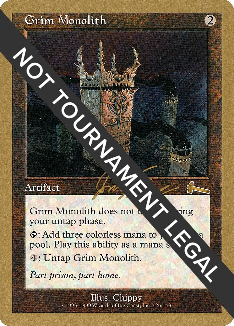 Image for Grim Monolith - 2000 Jon Finkel (ULG) (WCD) - Magic: The Gathering