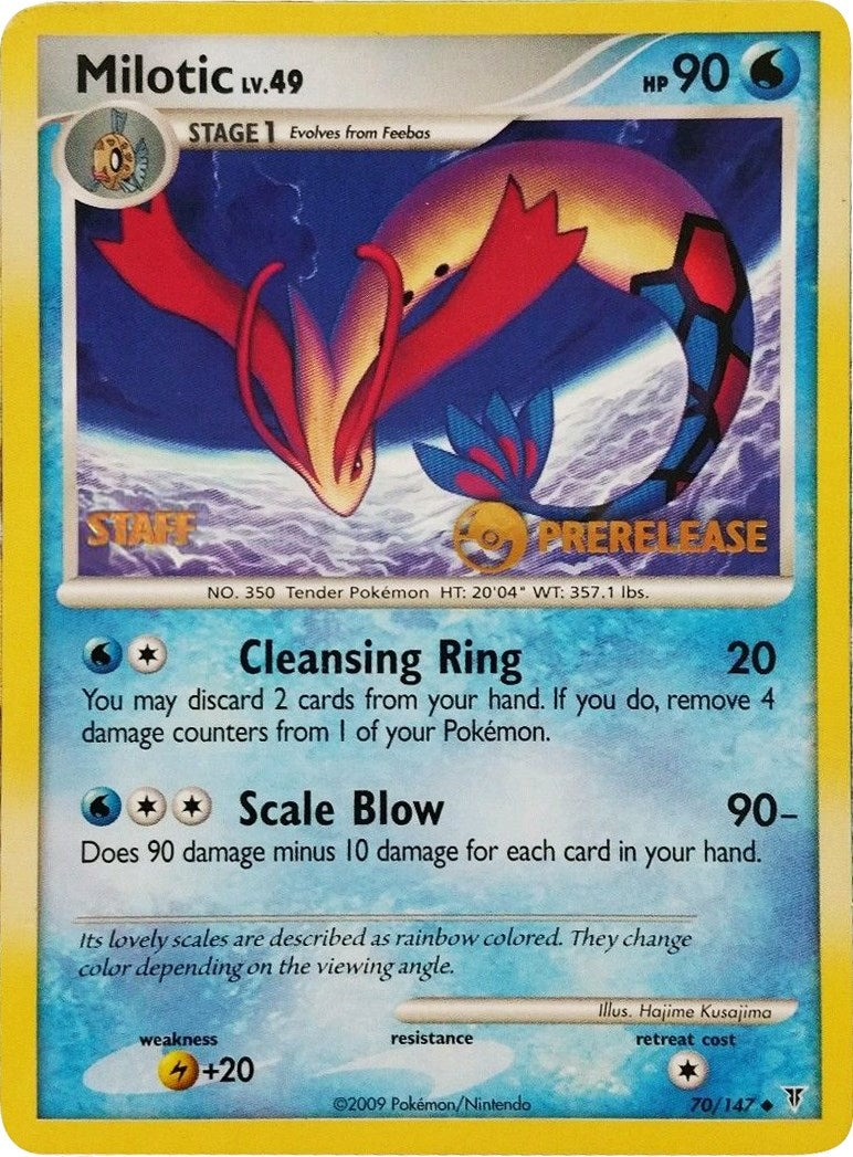 Image for Milotic - 70/147 (Prerelease) [Staff] (70/147) (PR) - Pokemon