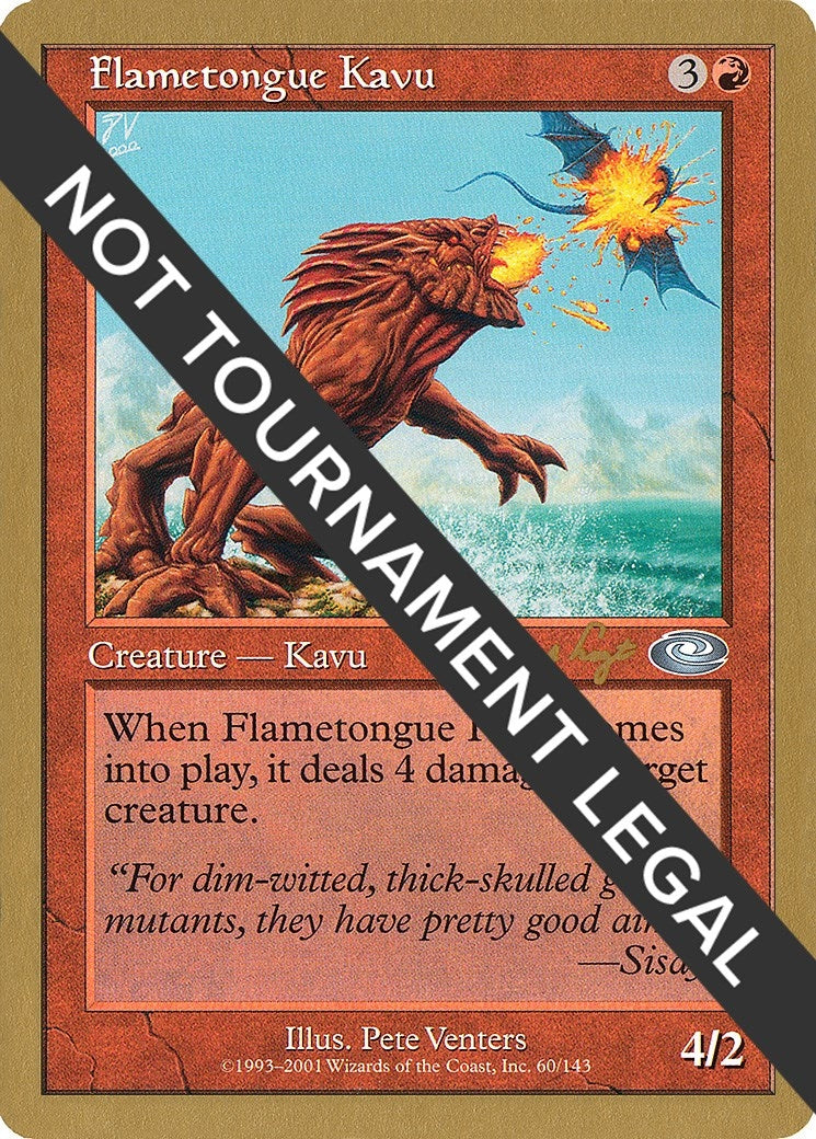 Image for Flametongue Kavu - 2001 Tom van de Logt (PLS) - Magic: The Gathering
