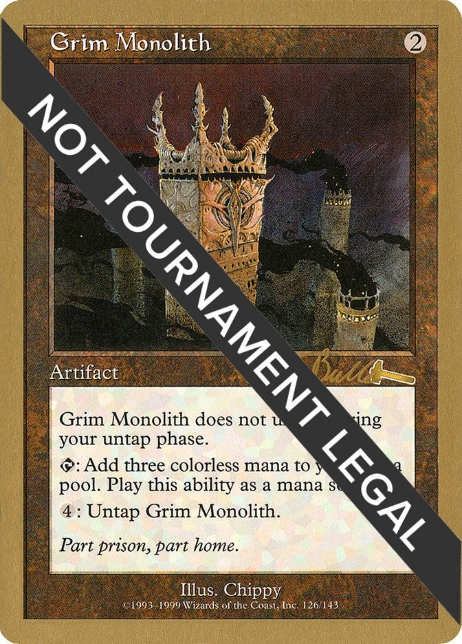 Image for Grim Monolith - 1999 Kai Budde (ULG) - Magic: The Gathering