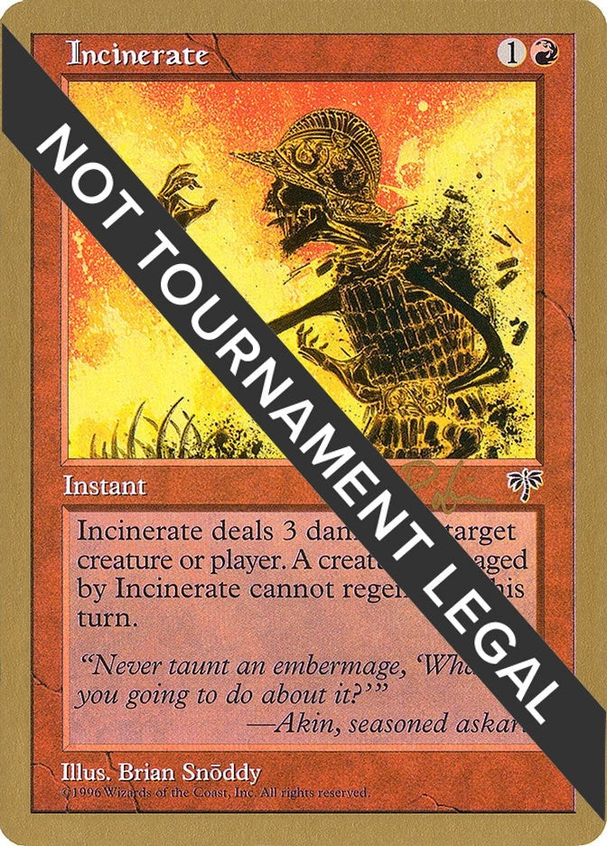 Image for Incinerate - 1998 Ben Rubin (MIR) (WCD) - Magic: The Gathering