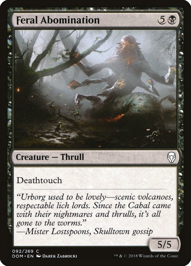 Image for Feral Abomination (92) - Magic: The Gathering