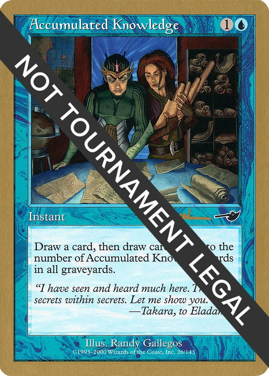 Image for Accumulated Knowledge - 2001 Antoine Ruel (NMS) (WCD) - Magic: The Gathering