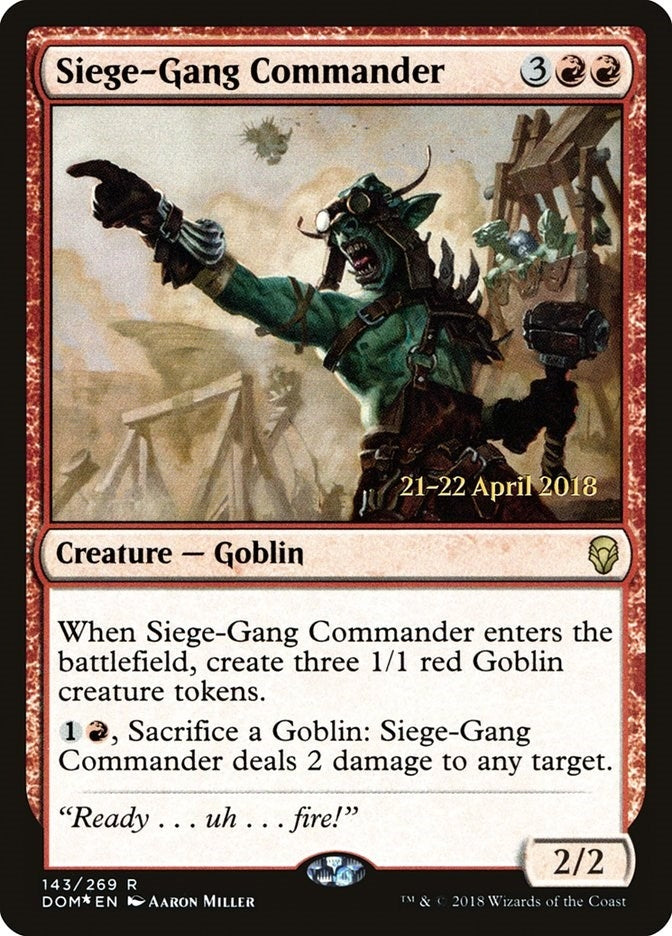 Image for Siege-Gang Commander (143) - Magic: The Gathering