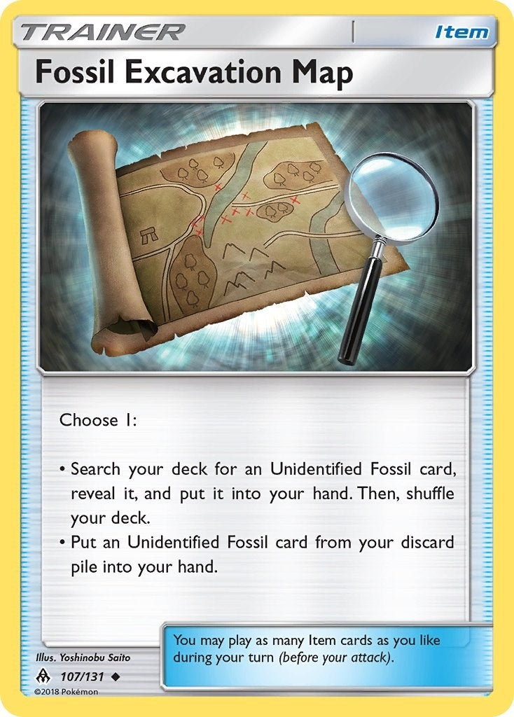 Image for Fossil Excavation Map (107/131) (SM06) - Pokemon