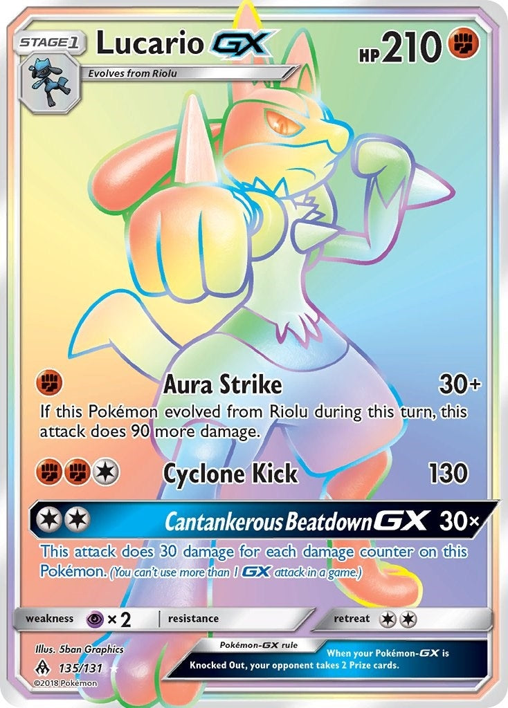 Image for Lucario GX (Secret) (135/131) (SM06) - Pokemon