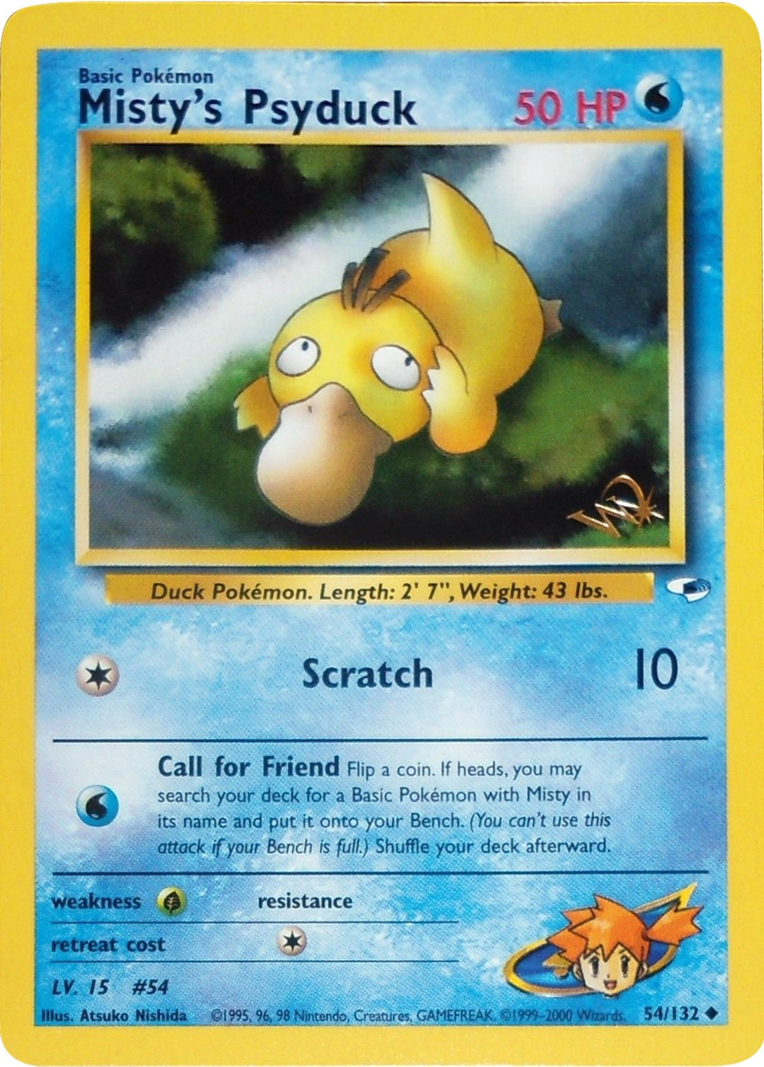 Image for Misty's Psyduck [W Stamped] (054/132) (PR) - Pokemon