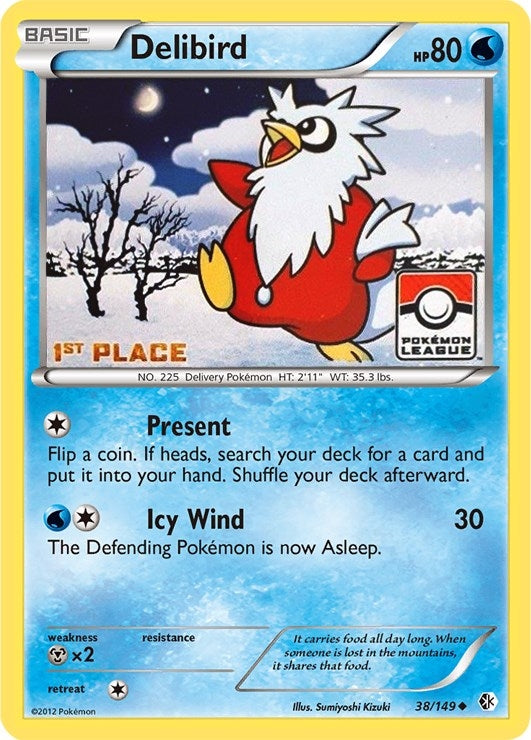 Image for Delibird - 38/149 (Pokemon League) [1st Place] (038/149) (PR) - Pokemon
