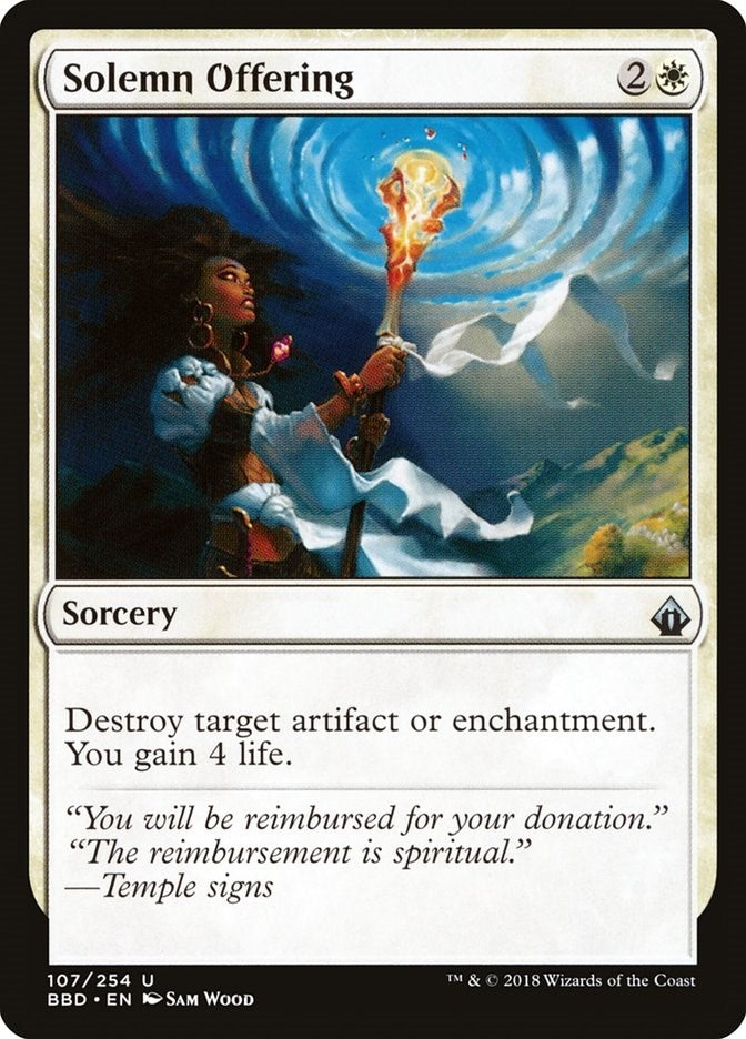 Image for Solemn Offering (107) (BBD) - Magic: The Gathering