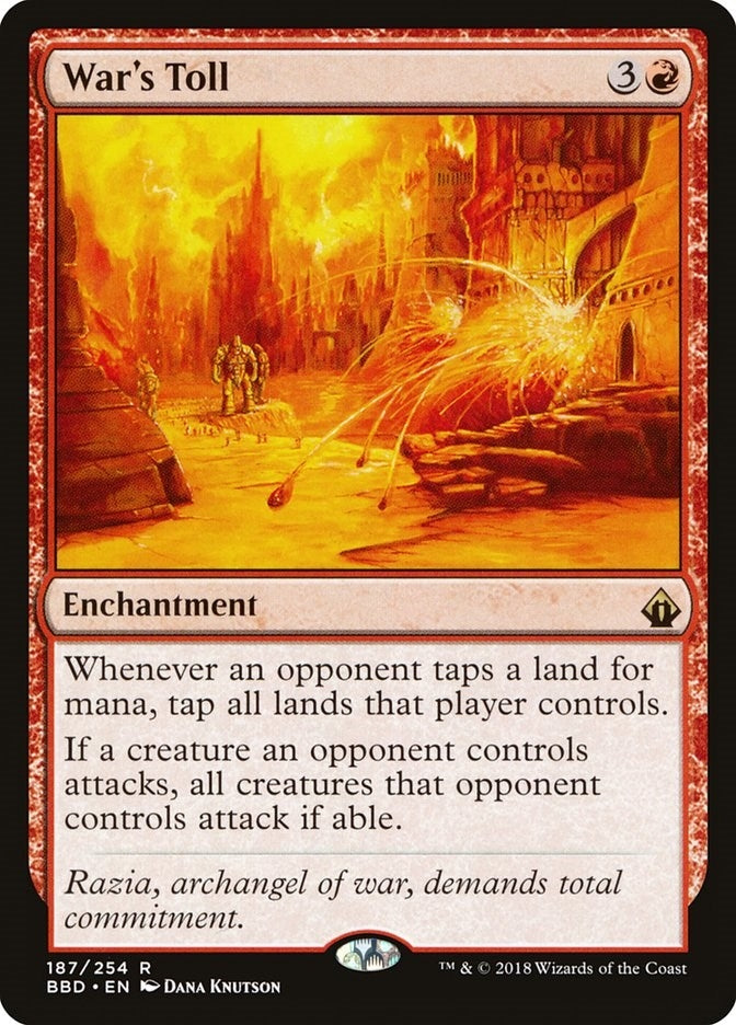 Image for War's Toll (187) - Magic: The Gathering