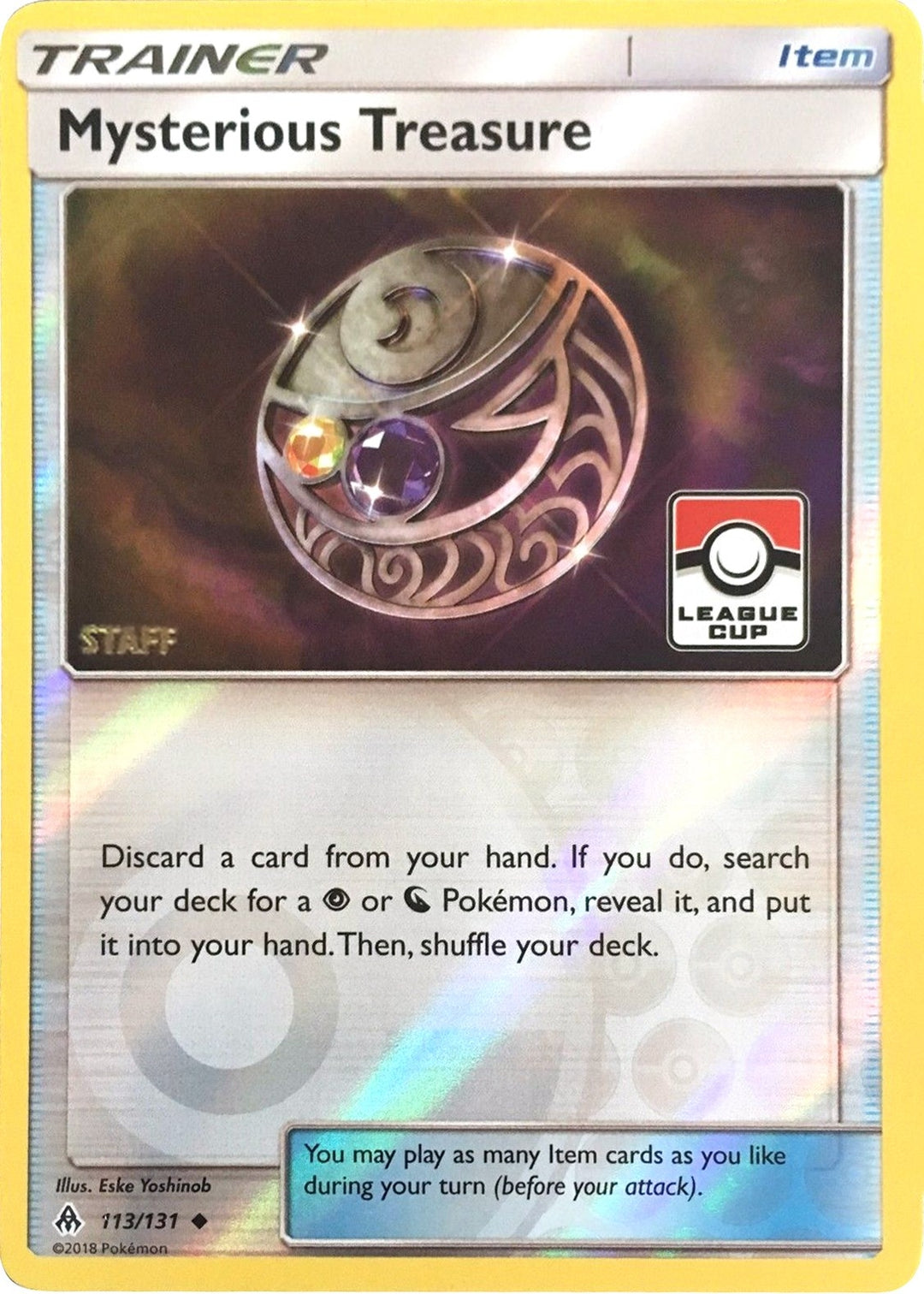 Image for Mysterious Treasure - 113/131 (League Cup) [Staff] (113/131) (PR) - Pokemon