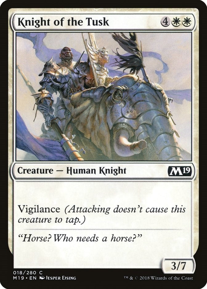 Image for Knight of the Tusk (18) - Magic: The Gathering