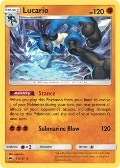 Image for Lucario (SM - Burning Shadows) (71) (PR) - Pokemon