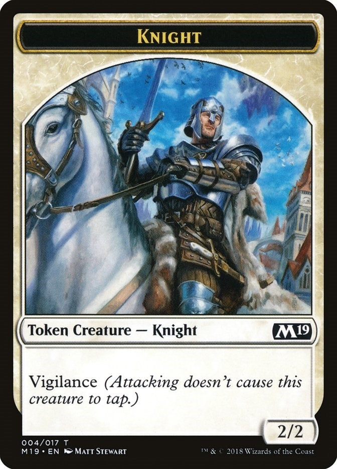 Image for Knight Token (4) - Magic: The Gathering
