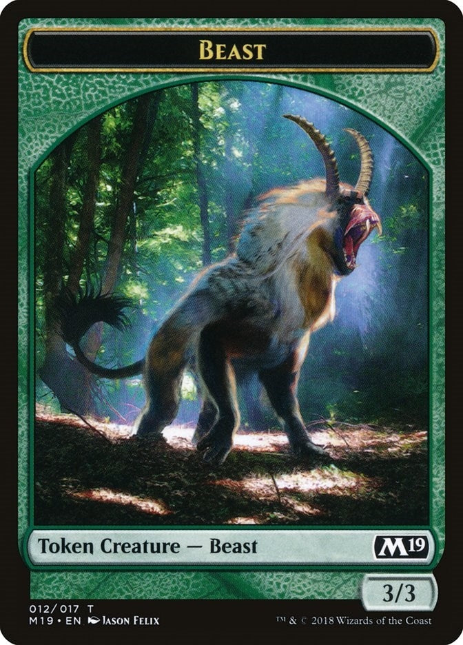 Image for Beast Token (12) - Magic: The Gathering