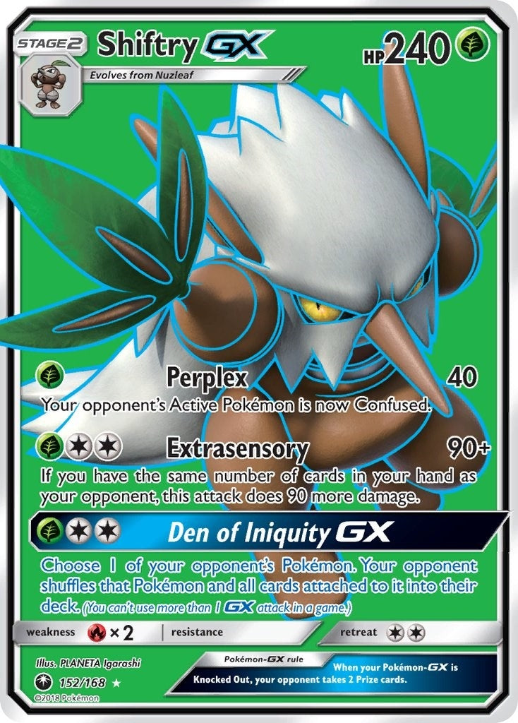 Image for Shiftry GX (Full Art) (152/168) (CES) - Pokemon