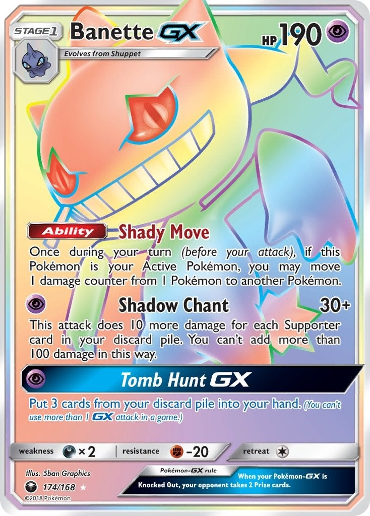 Image for Banette GX (Secret) (174/168) (CES) - Pokemon