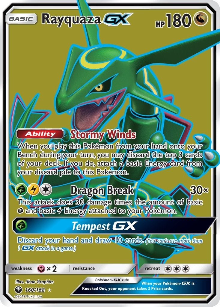 Image for Rayquaza GX (Full Art) (160/168) (CES) - Pokemon