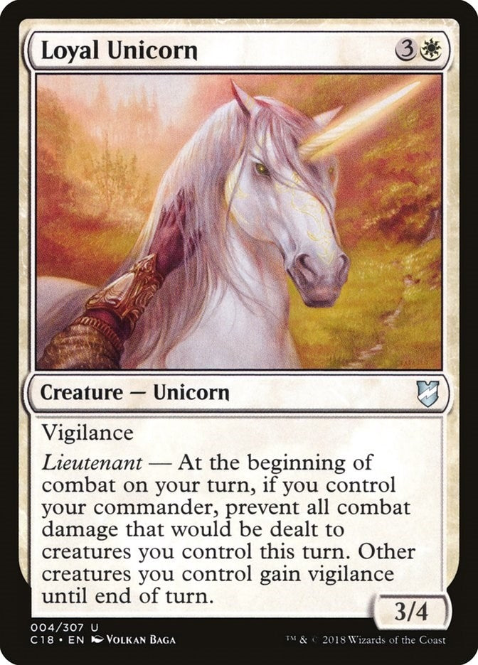 Image for Loyal Unicorn (4) - Magic: The Gathering