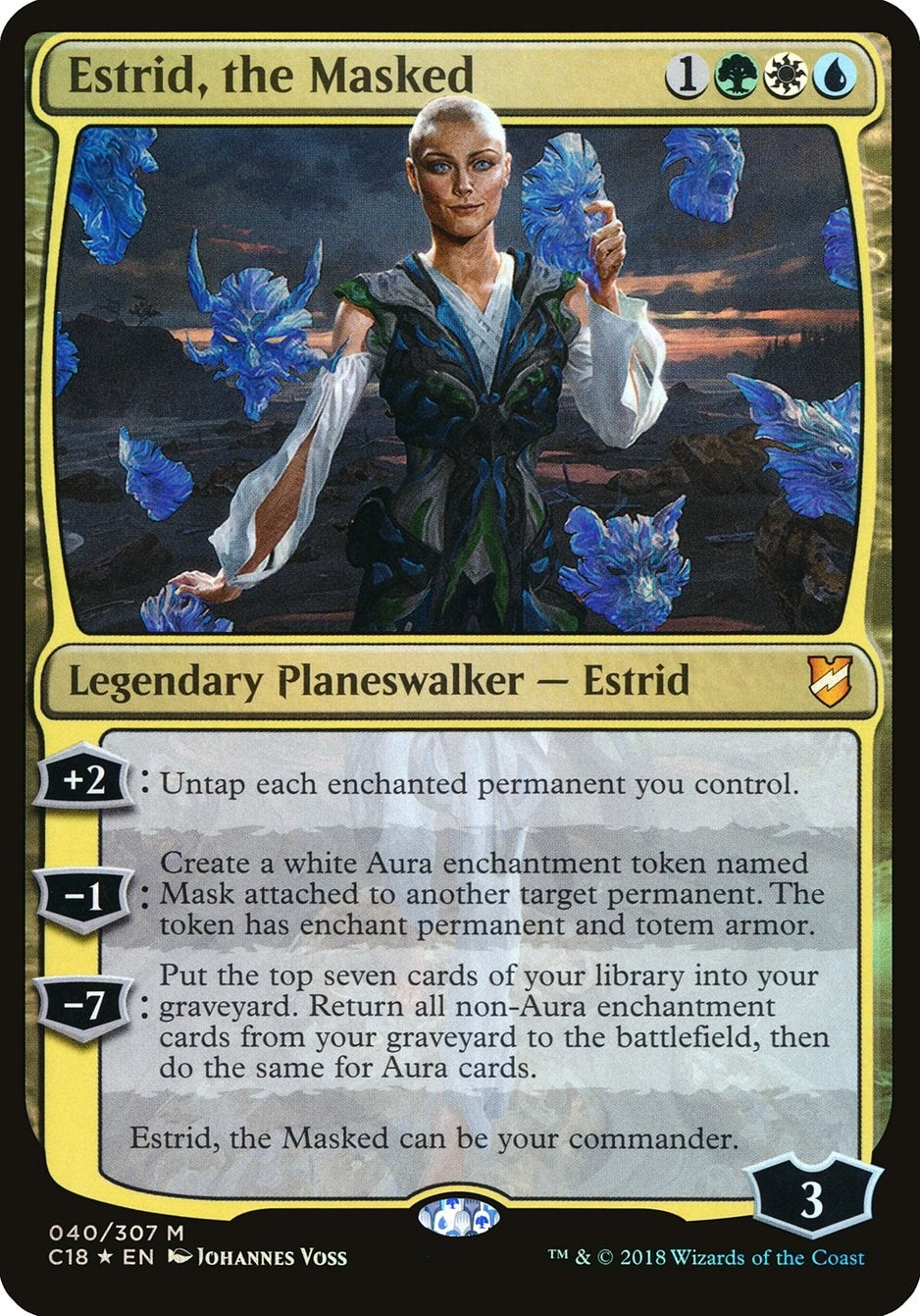 Image for Estrid, the Masked (Commander 2018) (40) (OVER) - Magic: The Gathering