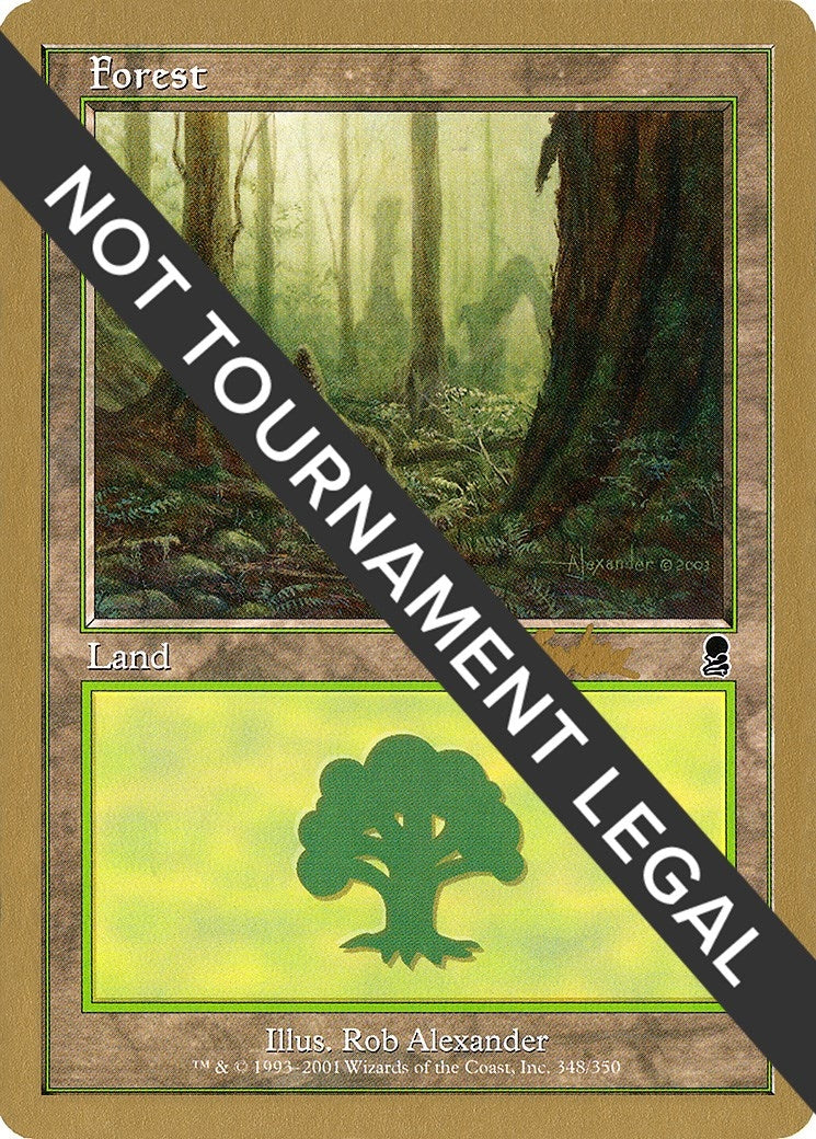 Image for Forest (348) - 2002 Brian Kibler (ODY) (WCD) - Magic: The Gathering
