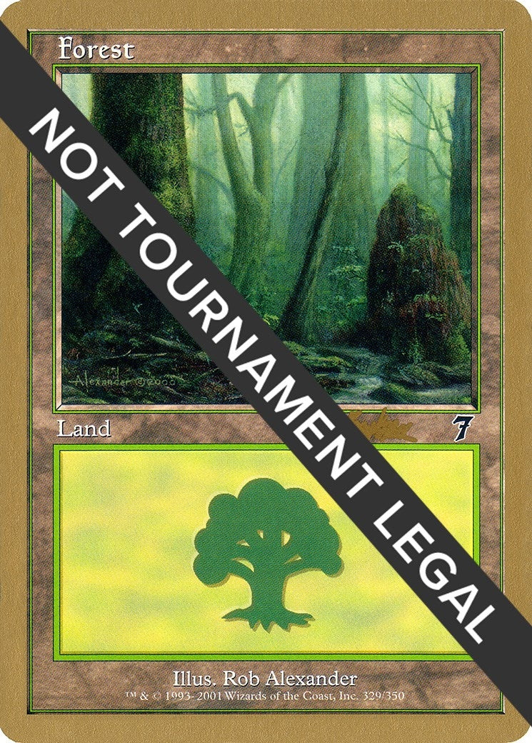 Image for Forest (329) - 2002 Brian Kibler (7ED) - Magic: The Gathering