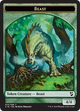 Image for Beast (013) // Plant Double-Sided Token (13 // 17) - Magic: The Gathering