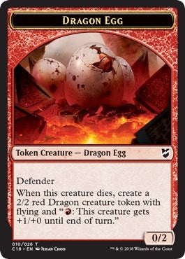 Image for Dragon Egg // Dragon Double-Sided Token (10 // 11) - Magic: The Gathering