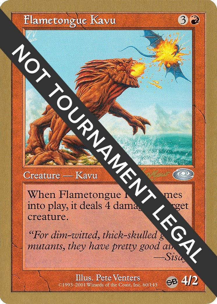 Image for Flametongue Kavu - 2002 Sim Han How (PLS) (SB) - Magic: The Gathering