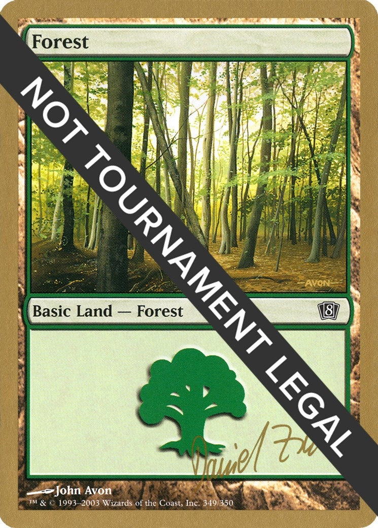 Image for Forest (349) - 2003 Daniel Zink (8ED) (WCD) - Magic: The Gathering