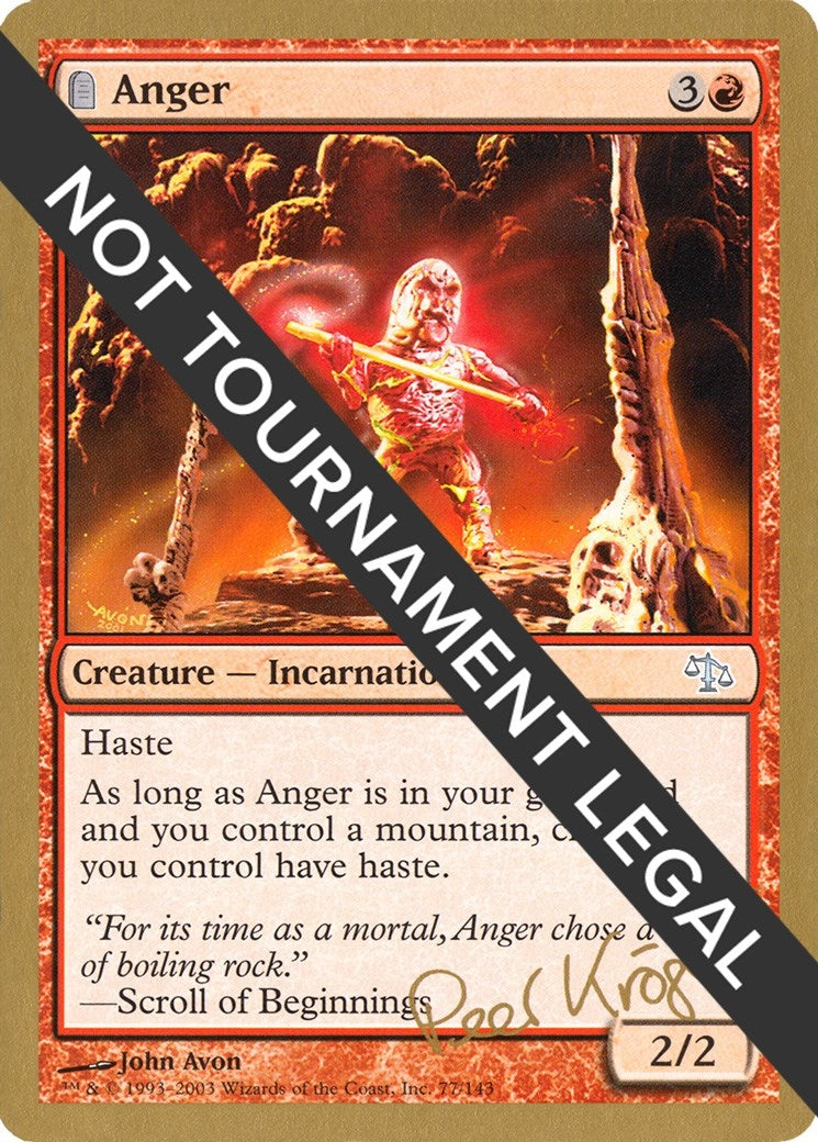 Image for Anger - 2003 Peer Kroger (JUD) (WCD) - Magic: The Gathering