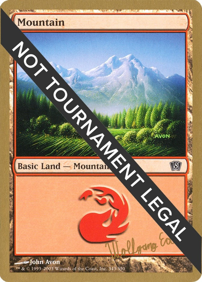 Image for Mountain (343) - 2003 Wolfgang Eder (8ED) (WCD) - Magic: The Gathering