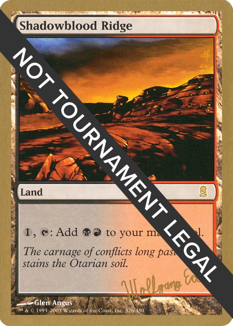 Image for Shadowblood Ridge - 2003 Wolfgang Eder (ODY) - Magic: The Gathering